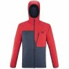 Vestes Randonnée MILLET MAGMA HYBRID HOODIE M SAPHIR/RED 22 Bleu / Rouge