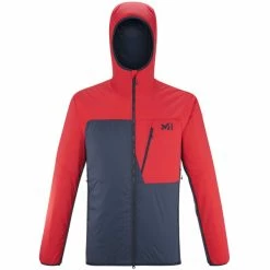 Vestes Randonnée MILLET MAGMA HYBRID HOODIE M SAPHIR/RED 22 Bleu / Rouge