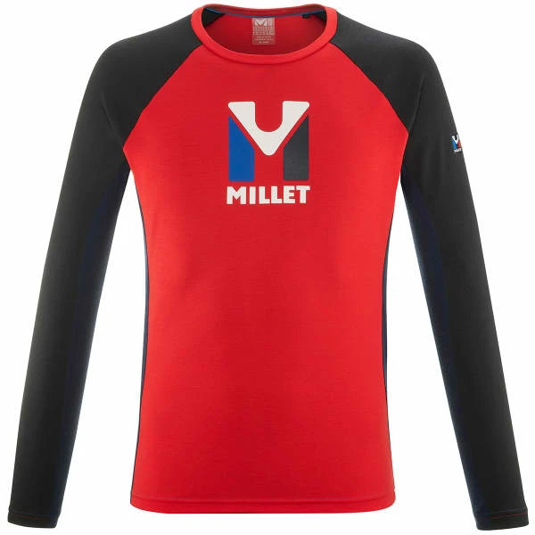 T-shirts Polos Randonnée MILLET TRILOGY LOGO WOOL TS LS M 23 Rouge / Noir 1 T-shirts Polos Randonnée MILLET TRILOGY LOGO WOOL TS LS M 23 Rouge / Noir