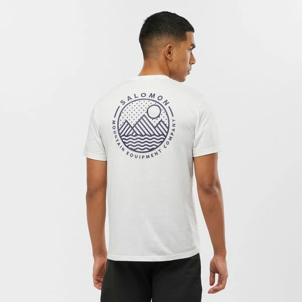 T-shirts Polos Randonnée SALOMON EXPLORE BLEND TEE M WHITE 22 Blanc 4 T-shirts Polos Randonnée SALOMON EXPLORE BLEND TEE M WHITE 22 Blanc – Image 4