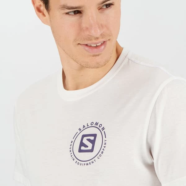 T-shirts Polos Randonnée SALOMON EXPLORE BLEND TEE M WHITE 22 Blanc 5 T-shirts Polos Randonnée SALOMON EXPLORE BLEND TEE M WHITE 22 Blanc – Image 5