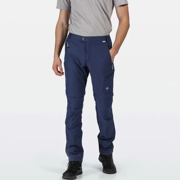Pantalons Randonnée REGATTA HIGHTON Z/O TRS DARK DENIM 21 Bleu 5 Pantalons Randonnée REGATTA HIGHTON Z/O TRS DARK DENIM 21 Bleu – Image 5