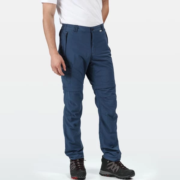Pantalons Randonnée REGATTA LEESVILLE Z/O II DARK DENIM 21 Bleu 5 Pantalons Randonnée REGATTA LEESVILLE Z/O II DARK DENIM 21 Bleu – Image 5