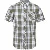 Chemises Randonnée REGATTA DEAKIN III WHITE/CAMOGR 21 Blanc / Vert