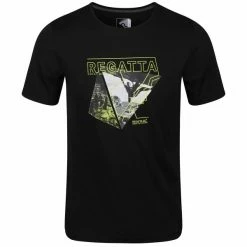 T-shirts Polos Randonnée REGATTA FINGAL V BLACK 21 Noir