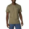 T-shirts Polos Randonnée COLUMBIA CSC BASIC LOGO TEE STONE GREEN VER 21 Vert