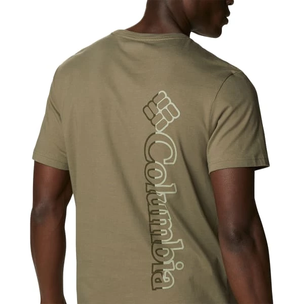 T-shirts Polos Randonnée COLUMBIA CSC BASIC LOGO TEE STONE GREEN VER 21 Vert 4 T-shirts Polos Randonnée COLUMBIA CSC BASIC LOGO TEE STONE GREEN VER 21 Vert – Image 4