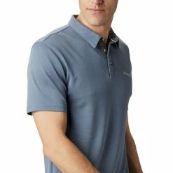 T-shirts Polos Randonnée COLUMBIA NELSON POINT POLO MOUNTAIN 21 Bleu -Vêtements de randonnée Homme Soldes 9 95486 nelson point polo mountain 1772721 441 03