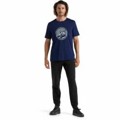 T-shirts Polos Randonnée ICEBREAKER TECH LITE II SS TEE MOVE TO NATURAL ROYAL NAVY 22 Bleu -Vêtements de randonnée Homme Soldes 9 95514 t lite ii ss tee move to natural royal navy ib0a59j3466 06