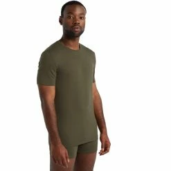 T-shirts Polos Randonnée ICEBREAKER ANATOMICA SS CREWE LODEN 23 Vert -Vêtements de randonnée Homme Soldes 9 95518 anatomica ss crewe loden ib103033069 04